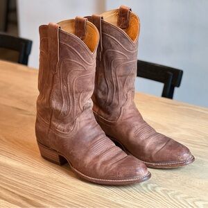 Tecovas Cowboy Boots - The Cartwright - 10.5 D - Tan/Brown - Goat Leather